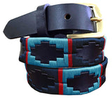CHILECITO - Children's Polo Belt CARLOS DIAZ Boys Girls Kids Childrens Premium Unisex Brown Leather Embroidered Designer Gaucho Polo Belt